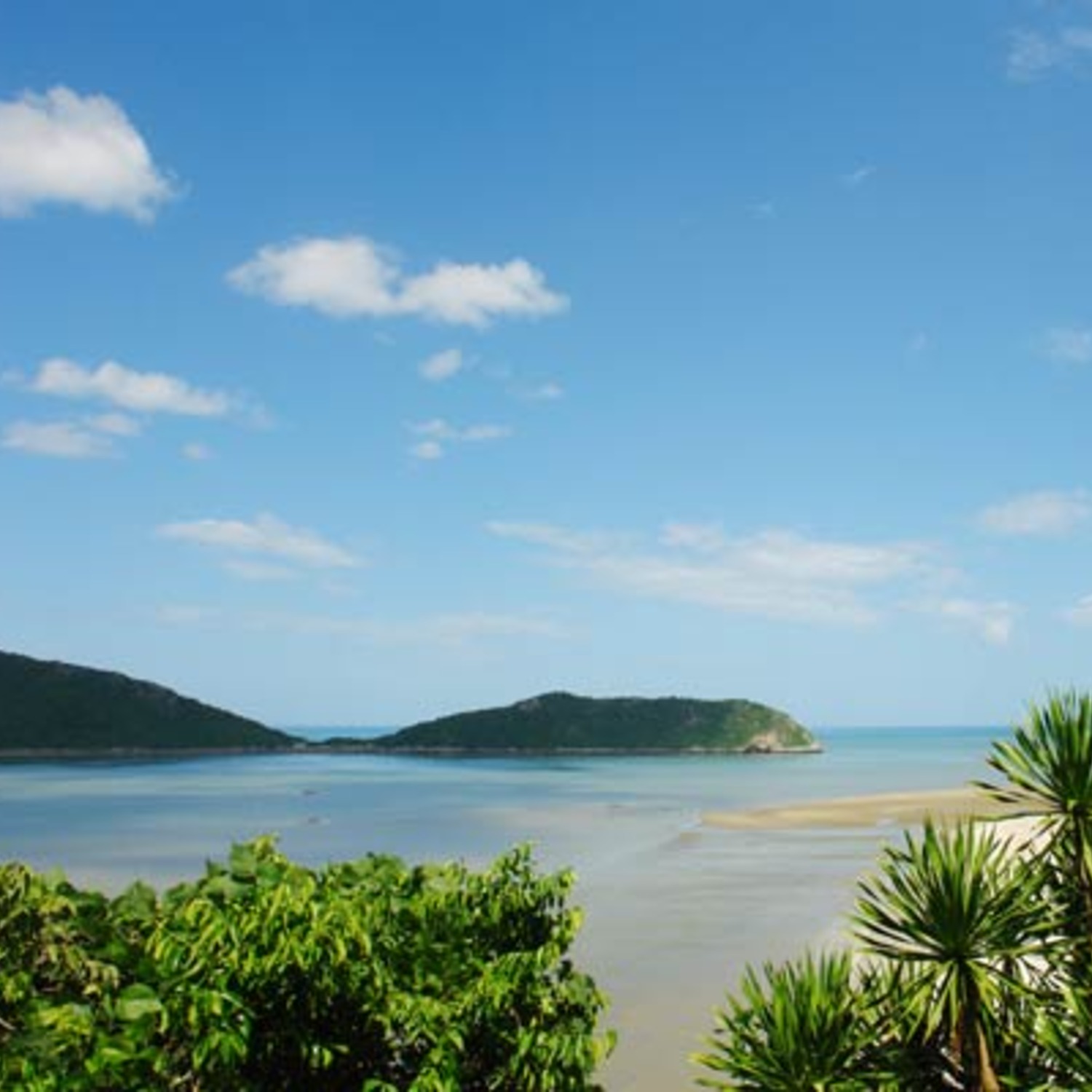 Calm bay and headland at Pranburi near Lyndale Lodge