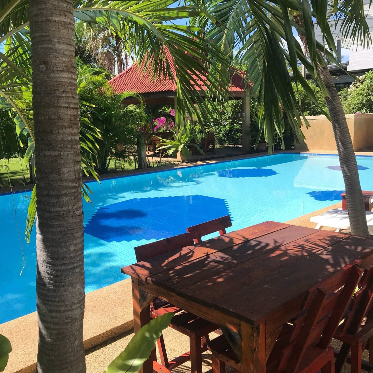Poolside loungers — Lyndale Lodge